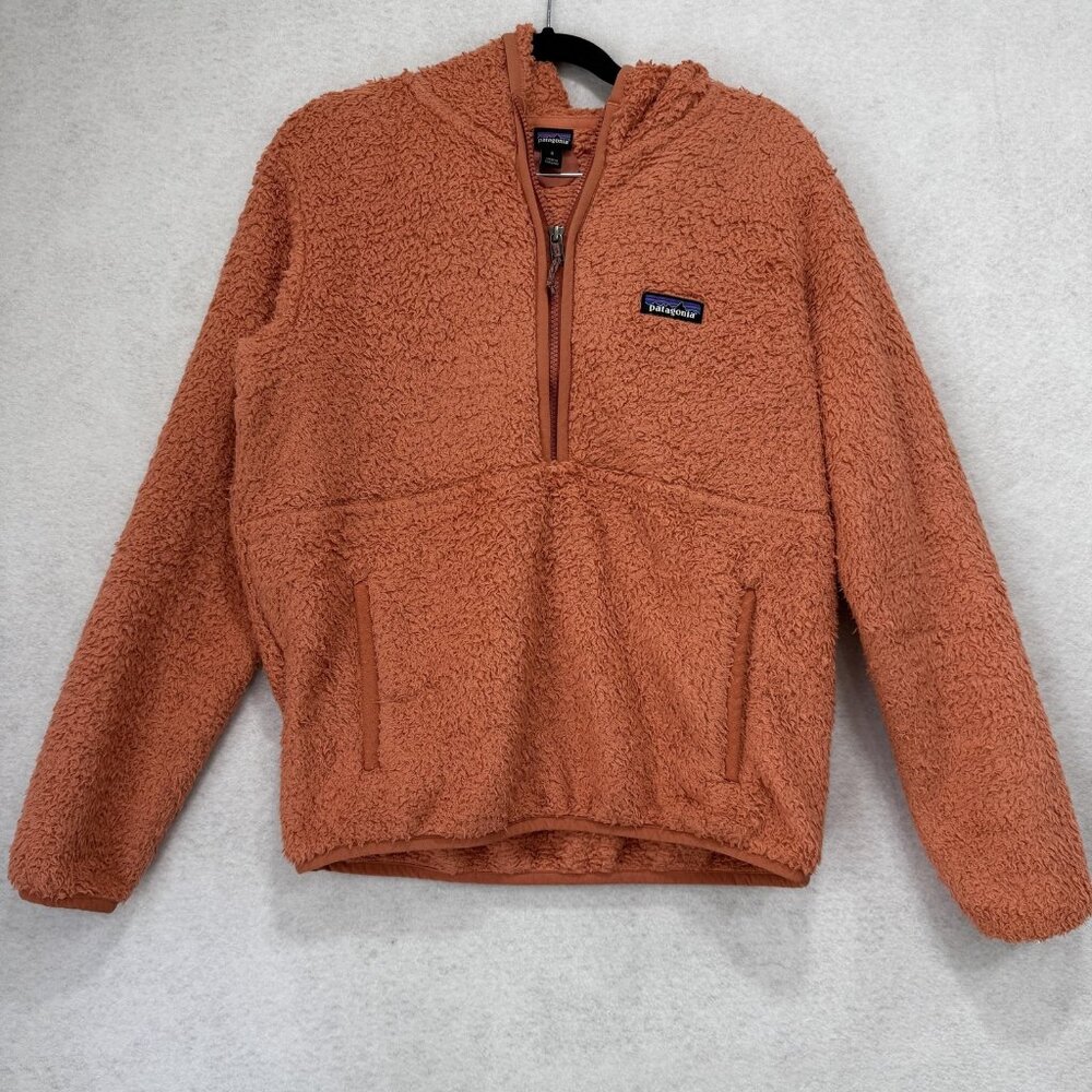 Patagonia Pullover Womens Small Fuzzy Fleece Hooded Jacket Warm Cozy Q2CCO